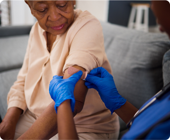 a doctor performing a test