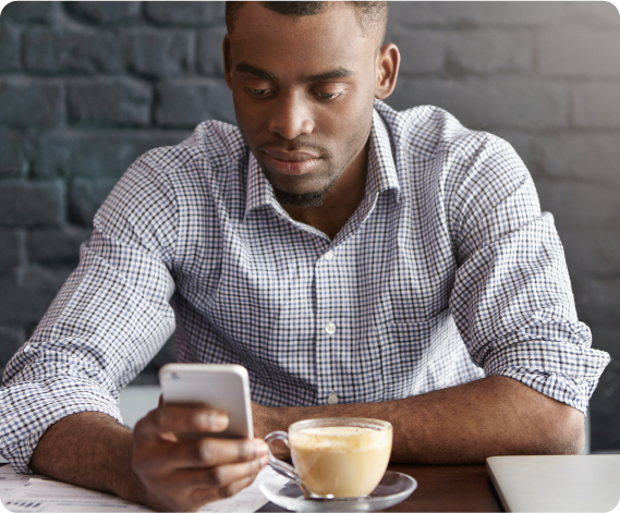 man holding phone